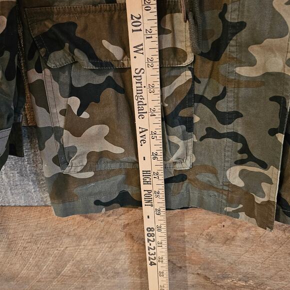 Love Tree Green Camouflage Print Military Army Utility Anorak Jacket M Casual - Picture 6 of 9